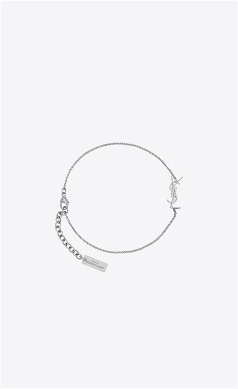 ysl opyum charm bracelet in silver brass|farfetch ysl bracelets.